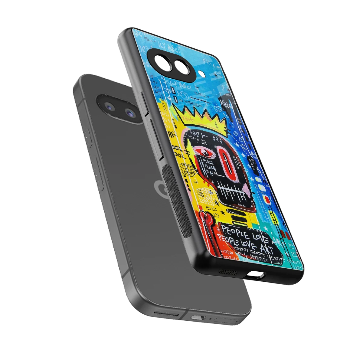 Royal Graffiti sleek google pixel 10a cover with tempered glass back and TPU edges