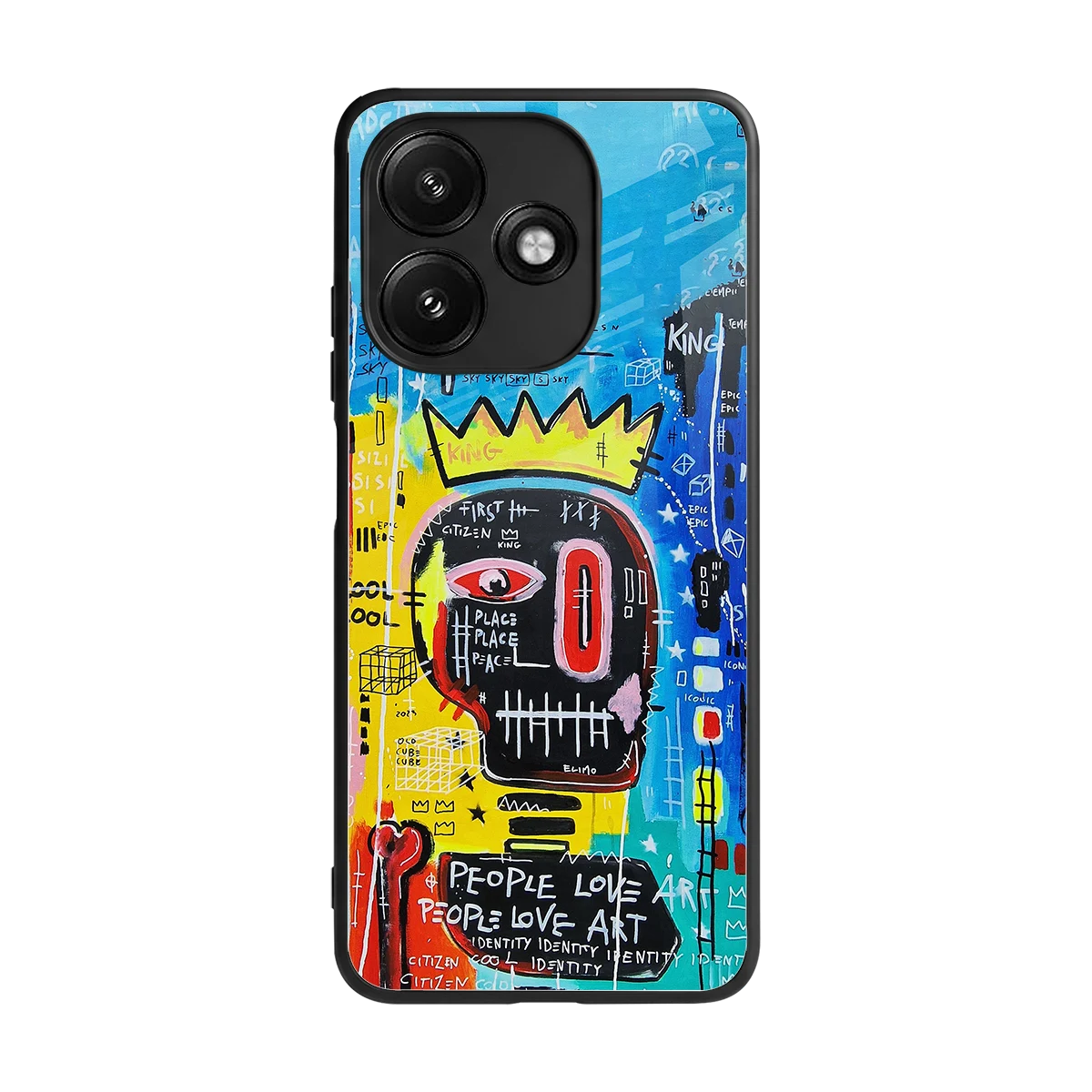 Royal Graffiti back phone cover | glass case for redmi 12 5g