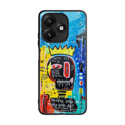 Royal Graffiti back phone cover | glass case for redmi 12 5g