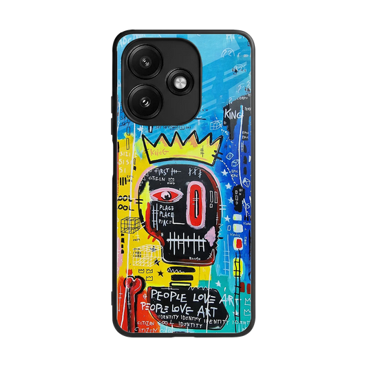 Royal Graffiti back phone cover | glass case for redmi 12 5g