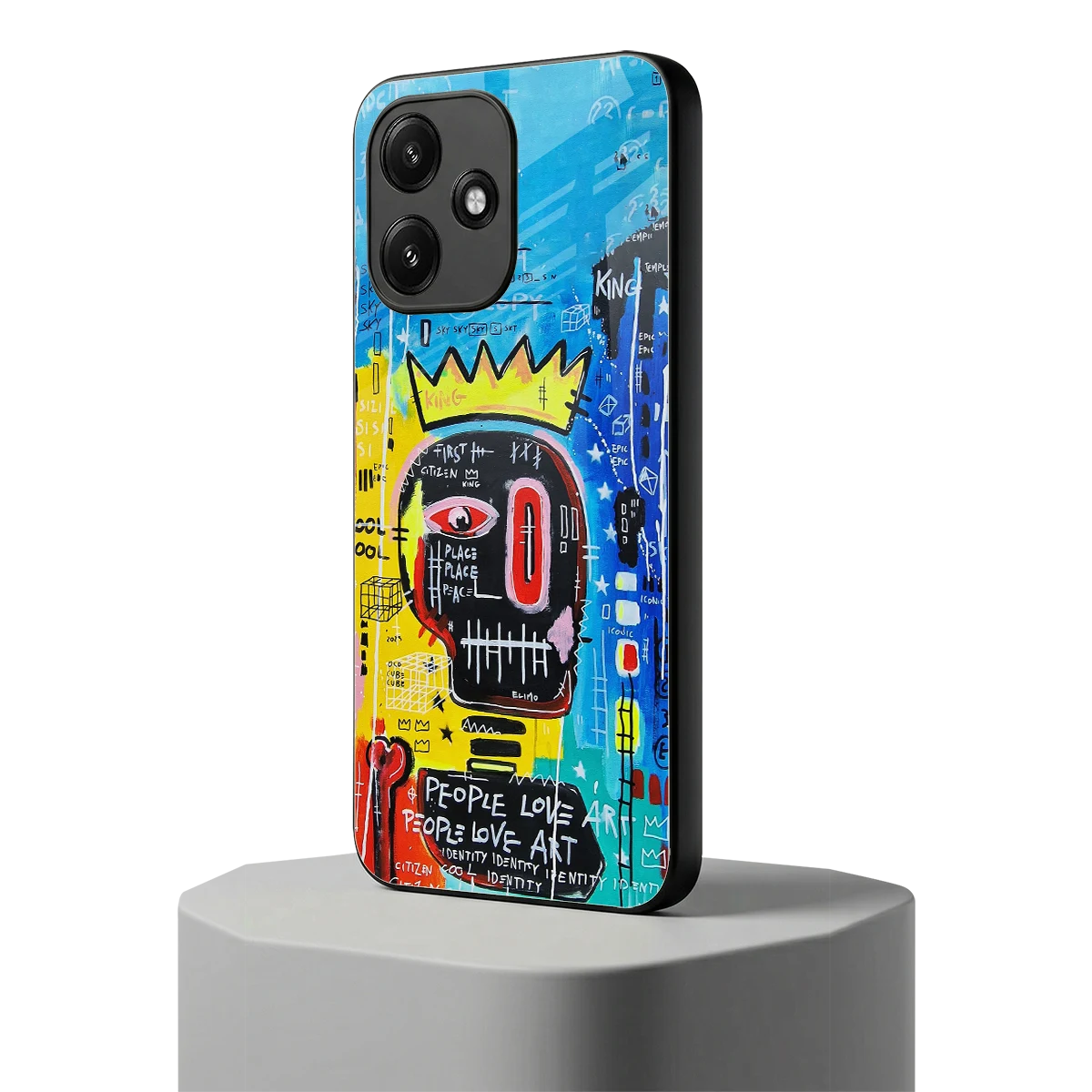 Royal Graffiti redmi 12 5g mobile cover | shockproof glass phone case