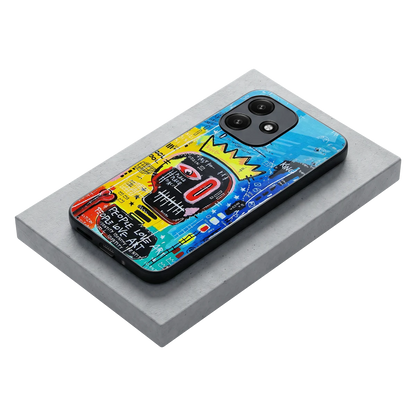 Royal Graffiti stylish phone case for redmi 12 5g | glossy glass and slim fit