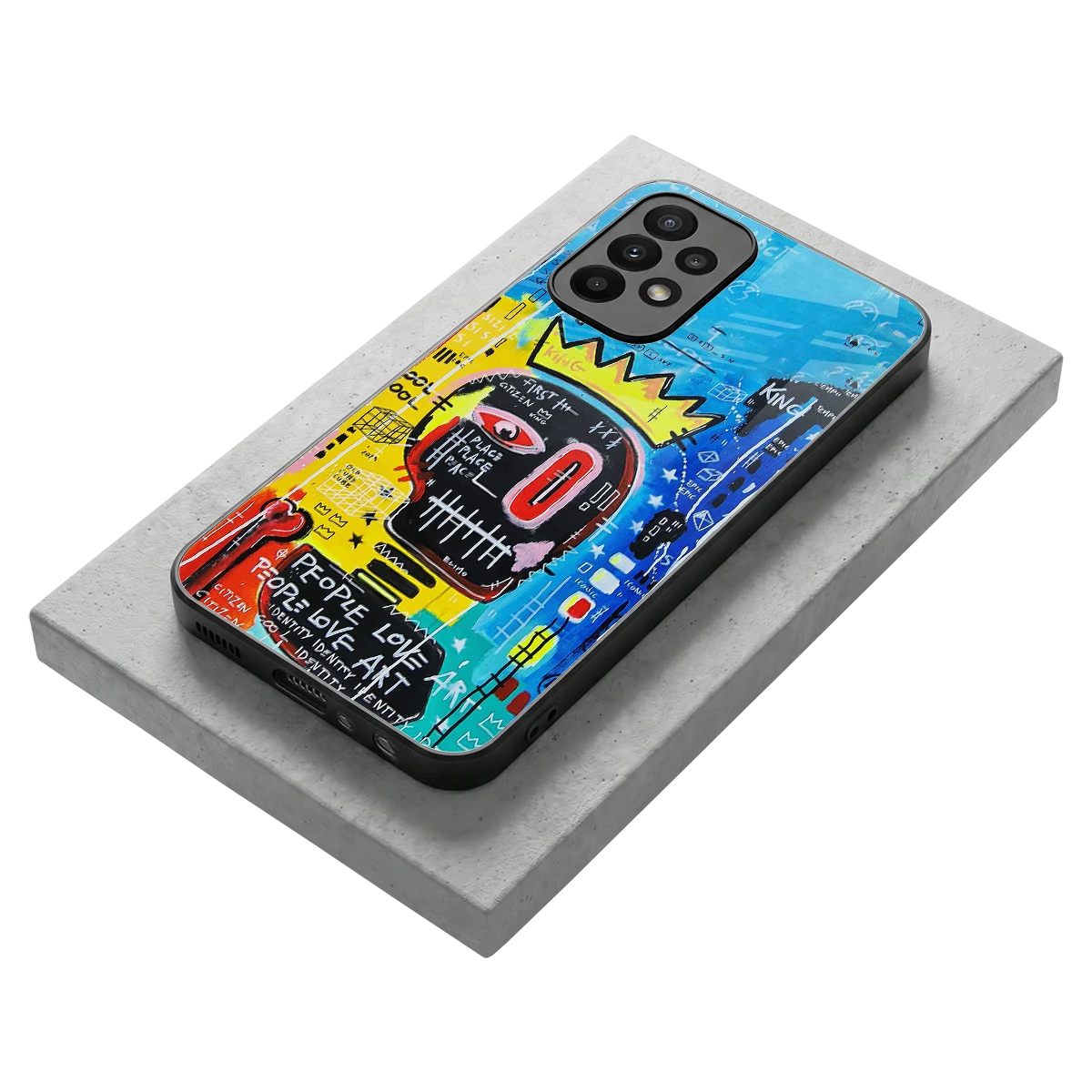 Royal Graffiti stylish phone case for samsung galaxy a23 | glossy glass and slim fit