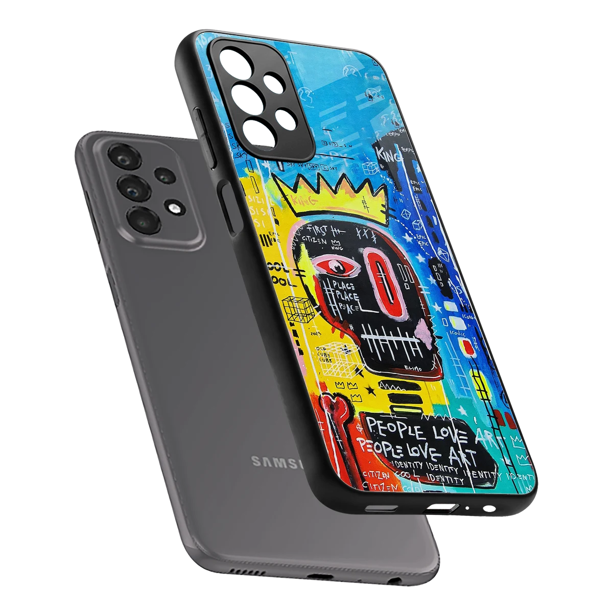 Royal Graffiti sleek samsung galaxy a23 cover with tempered glass back and TPU edges