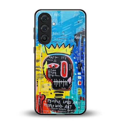 Royal Graffiti back phone cover | glass case for samsung galaxy a55 5g