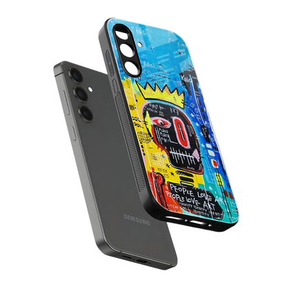 Royal Graffiti sleek samsung galaxy a55 5g cover with tempered glass back and TPU edges