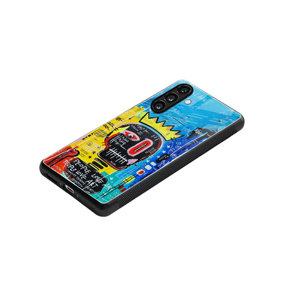 Royal Graffiti stylish phone case for samsung galaxy a55 5g | glossy glass and slim fit