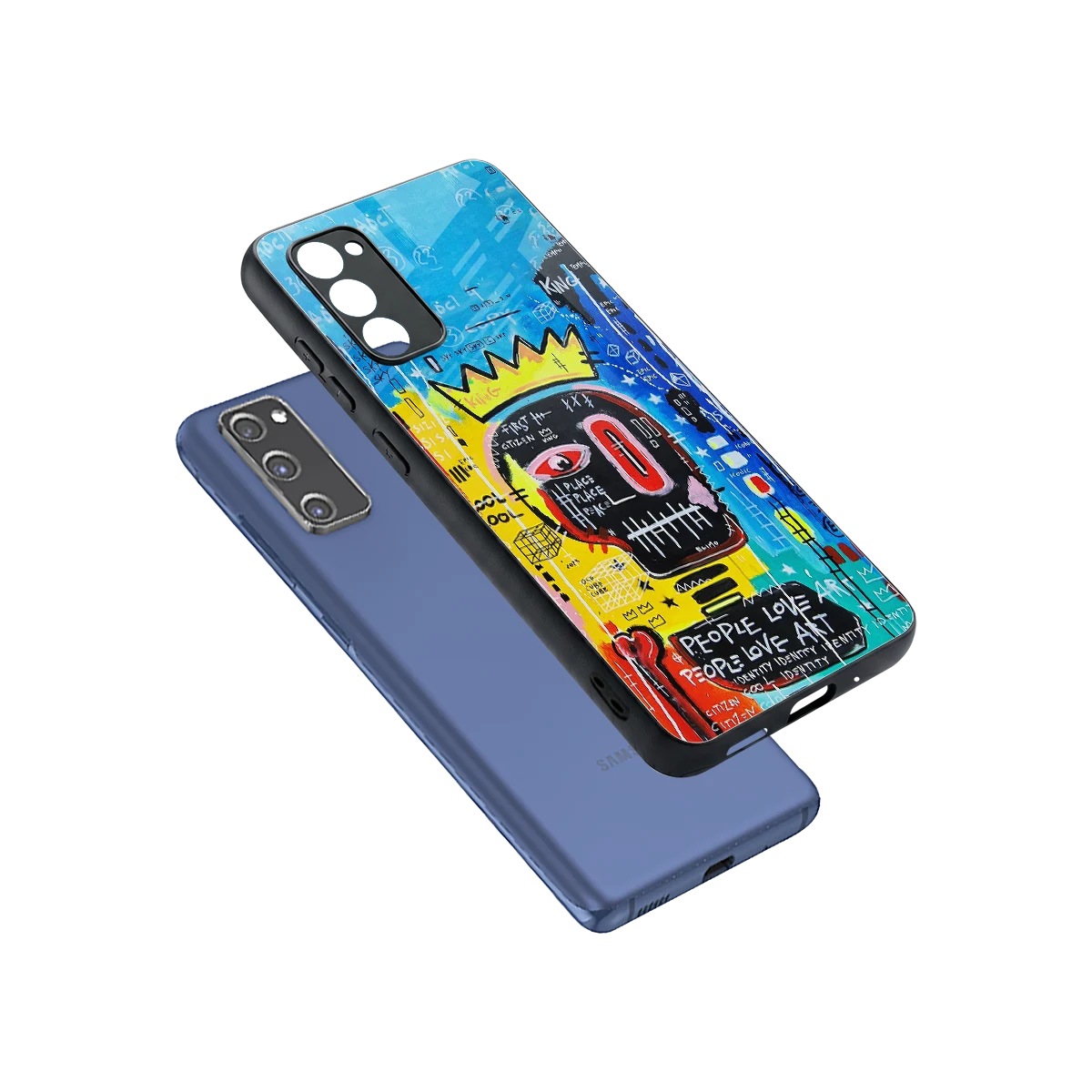 Royal Graffiti sleek samsung galaxy s20 fe cover with tempered glass back and TPU edges