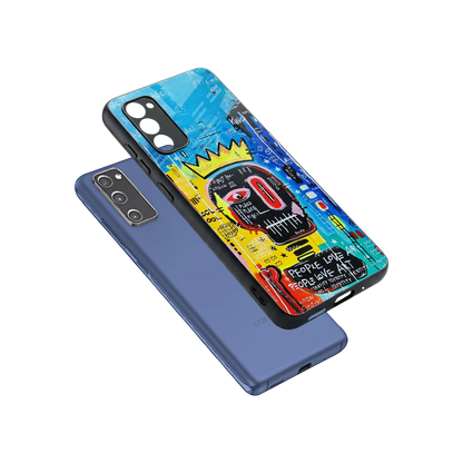 Royal Graffiti sleek samsung galaxy s20 fe cover with tempered glass back and TPU edges