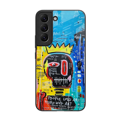 Royal Graffiti back phone cover | glass case for samsung galaxy s22