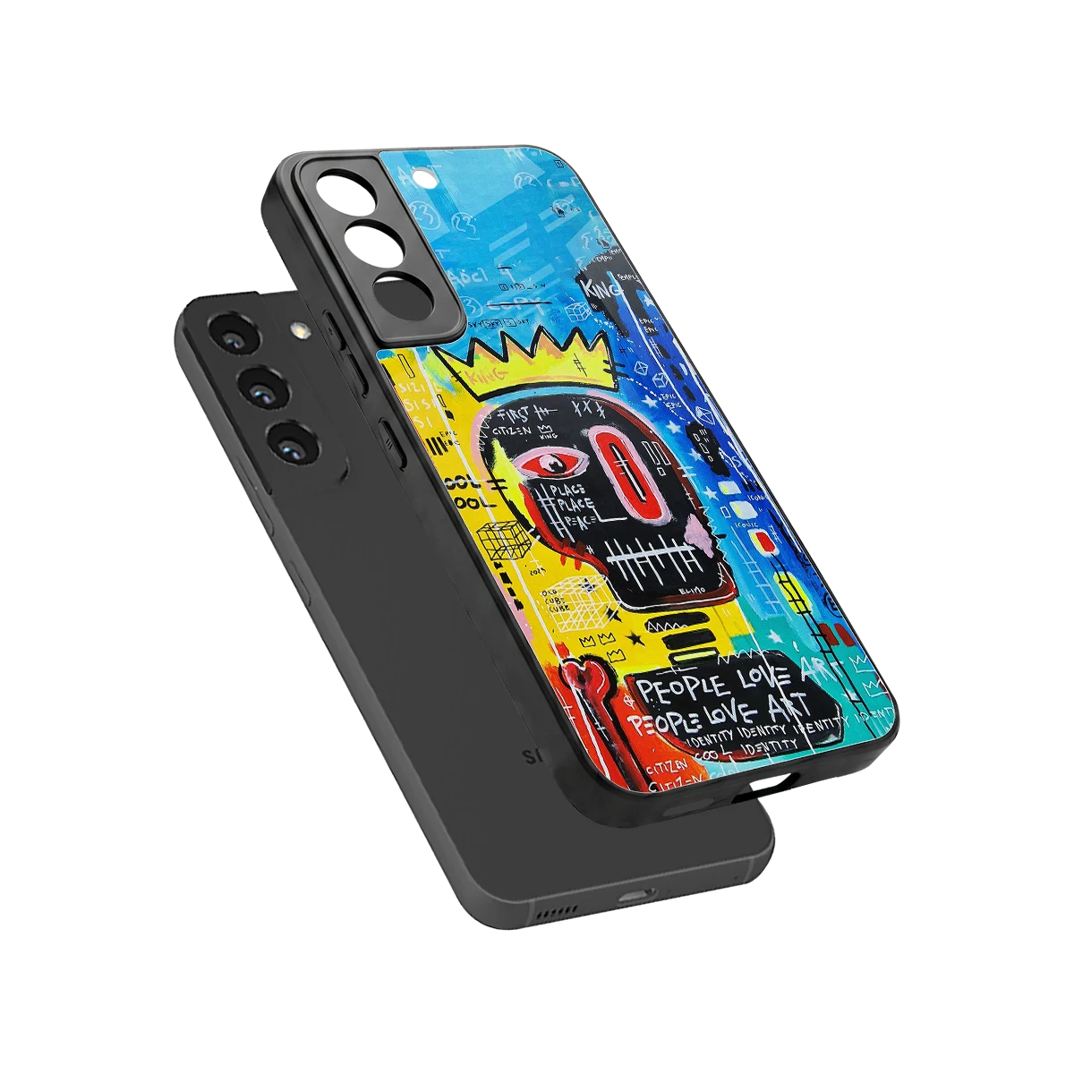 Royal Graffiti sleek samsung galaxy s22 cover with tempered glass back and TPU edges