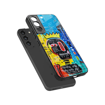 Royal Graffiti sleek samsung galaxy s22 cover with tempered glass back and TPU edges