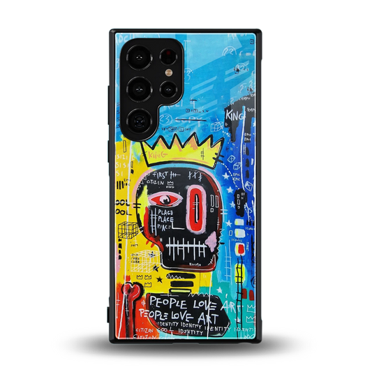 Royal Graffiti back phone cover | glass case for samsung galaxy s24 ultra