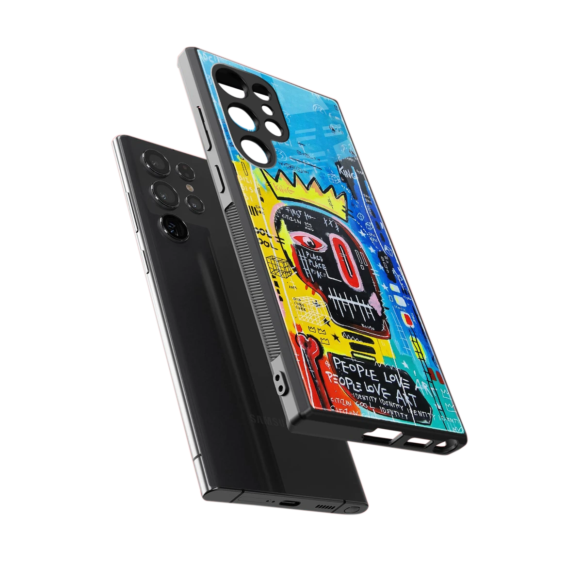 Royal Graffiti sleek samsung galaxy s23 ultra cover with tempered glass back and TPU edges