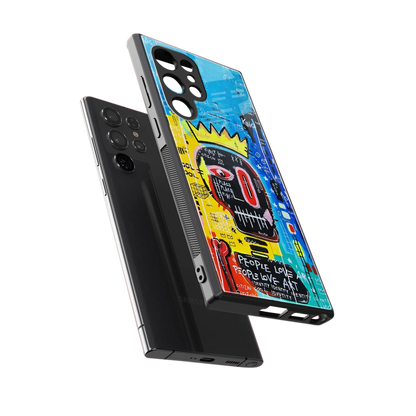 Royal Graffiti sleek samsung galaxy s23 ultra cover with tempered glass back and TPU edges