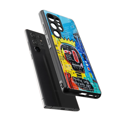 Royal Graffiti sleek samsung galaxy s25 ultra cover with tempered glass back and TPU edges