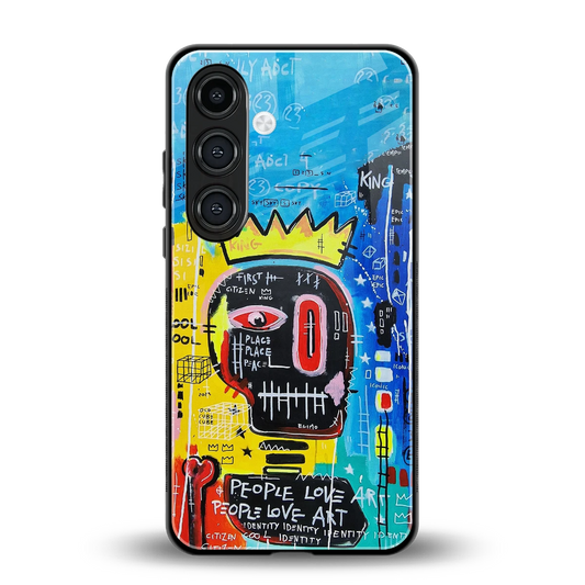 Royal Graffiti back phone cover | glass case for samsung galaxy s24