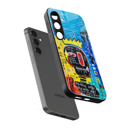 Royal Graffiti sleek samsung galaxy s24 cover with tempered glass back and TPU edges