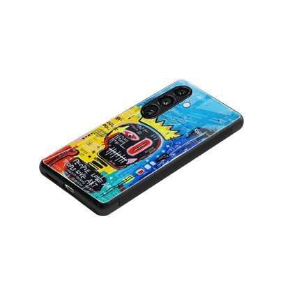 Royal Graffiti stylish phone case for samsung galaxy s25 | glossy glass and slim fit