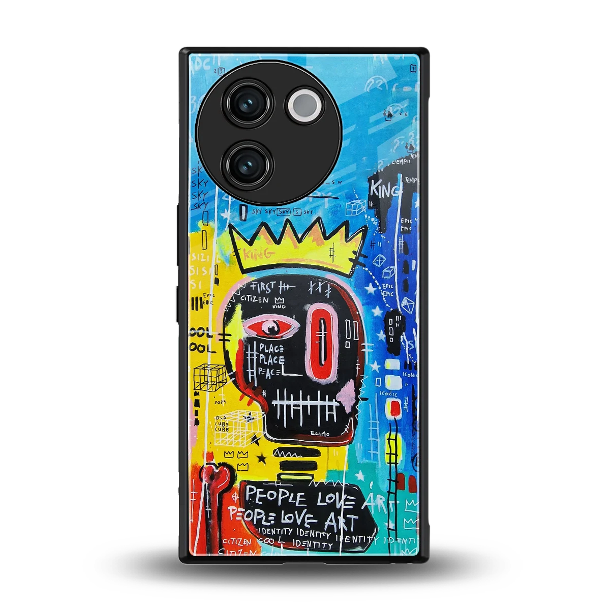 Royal Graffiti back phone cover | glass case for vivo v30e