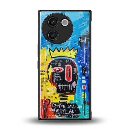 Royal Graffiti back phone cover | glass case for vivo v30e