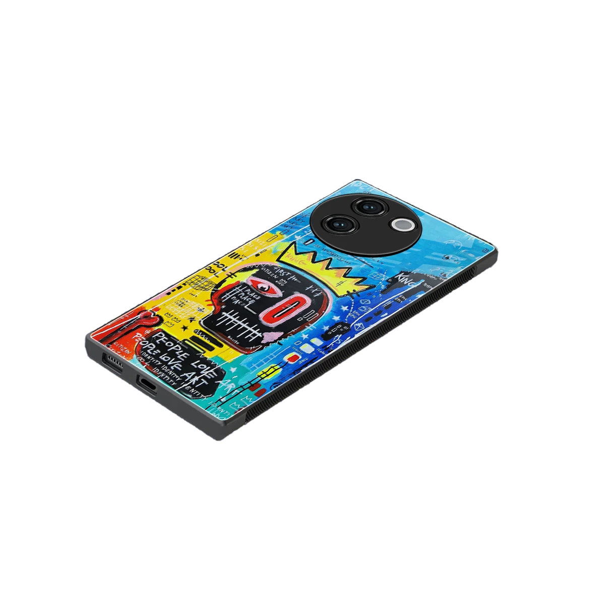 Royal Graffiti stylish phone case for vivo v30e | glossy glass and slim fit