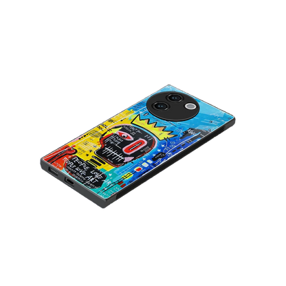 Royal Graffiti stylish phone case for vivo v30e | glossy glass and slim fit