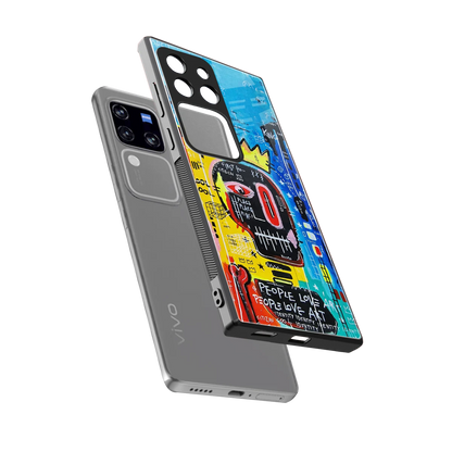 Royal Graffiti sleekvivo v30 pro cover with tempered glass back and TPU edges