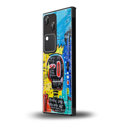 Royal Graffiti vivo v30 mobile cover | shockproof glass phone case