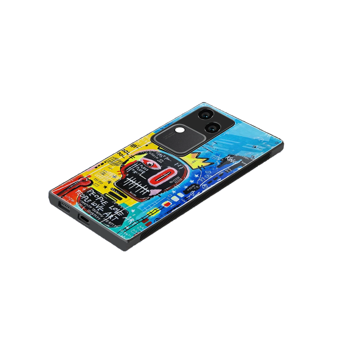 Royal Graffiti stylish phone case for vivo v30 | glossy glass and slim fit