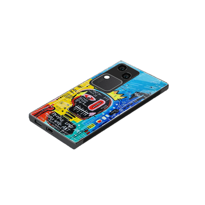 Royal Graffiti stylish phone case for vivo v30 | glossy glass and slim fit