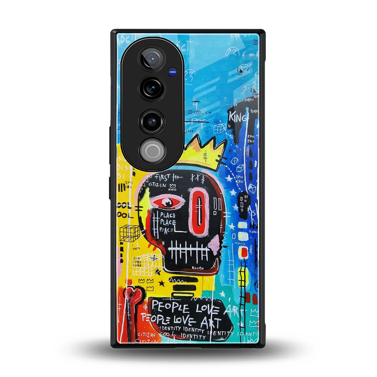 Royal Graffiti back phone cover | glass case for vivo v40 pro
