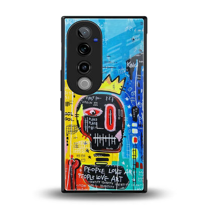 Royal Graffiti back phone cover | glass case for vivo v40 pro
