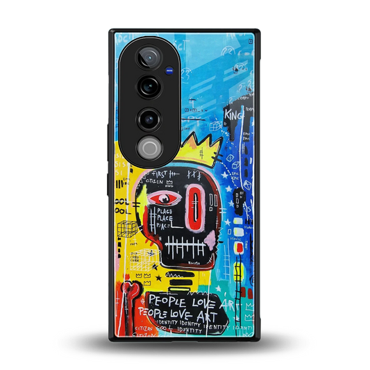 Royal Graffiti back phone cover | glass case for vivo v40 pro