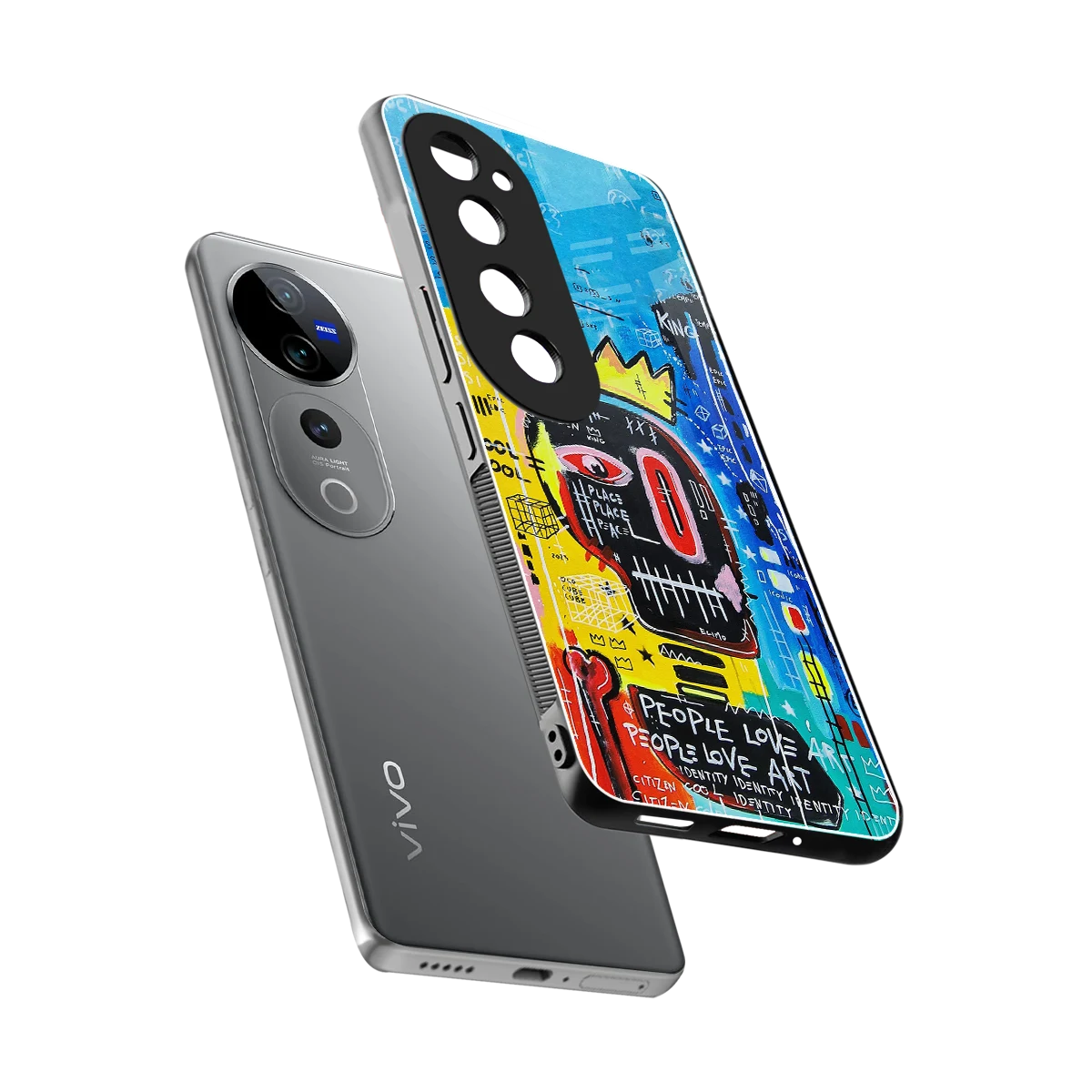Royal Graffiti sleek vivo v40 pro cover with tempered glass back and TPU edges