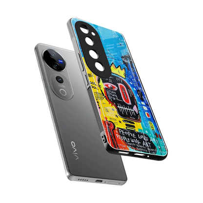 Royal Graffiti sleek vivo v40 pro cover with tempered glass back and TPU edges