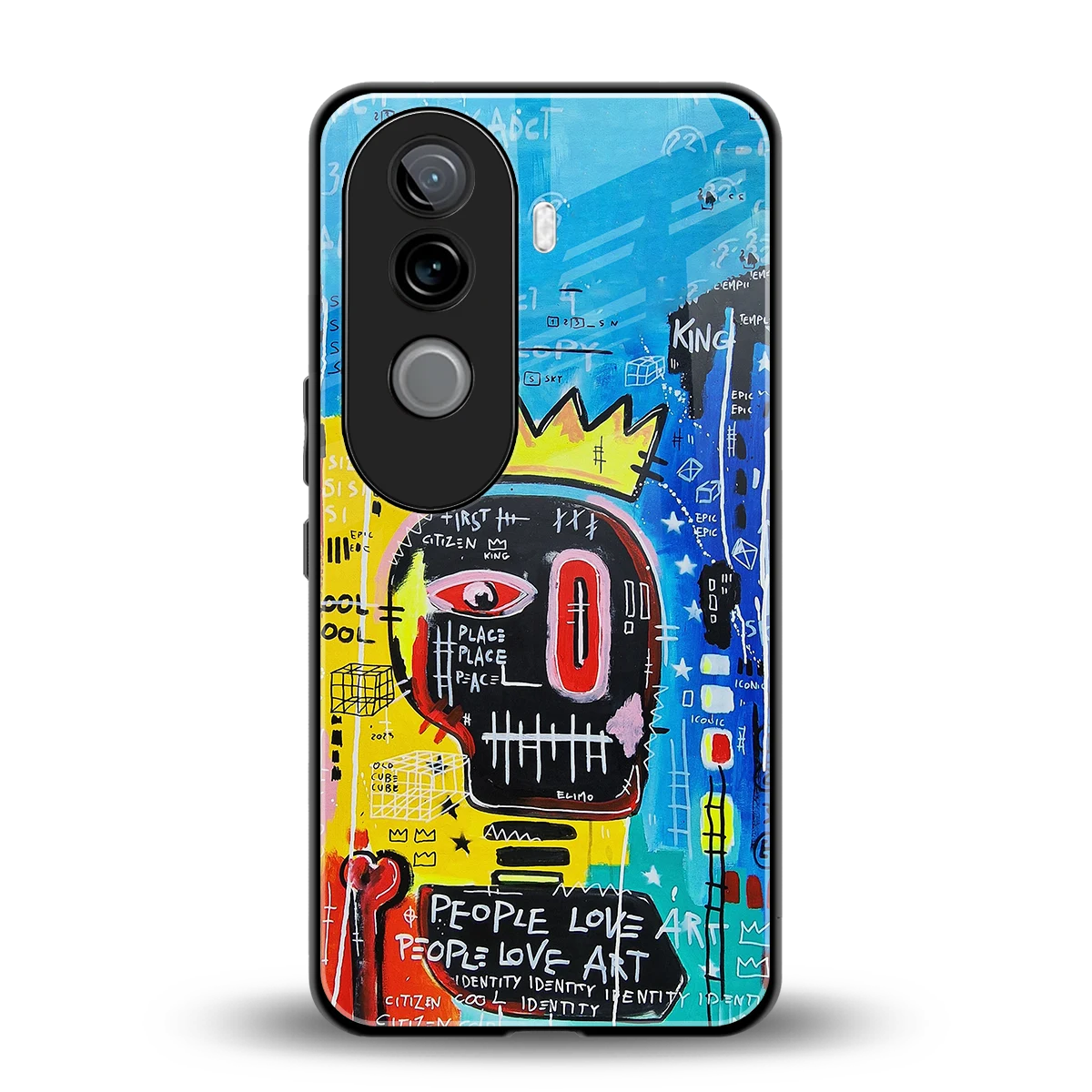 Royal Graffiti back phone cover | glass case for vivo v40e