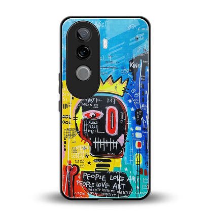 Royal Graffiti back phone cover | glass case for vivo v40e