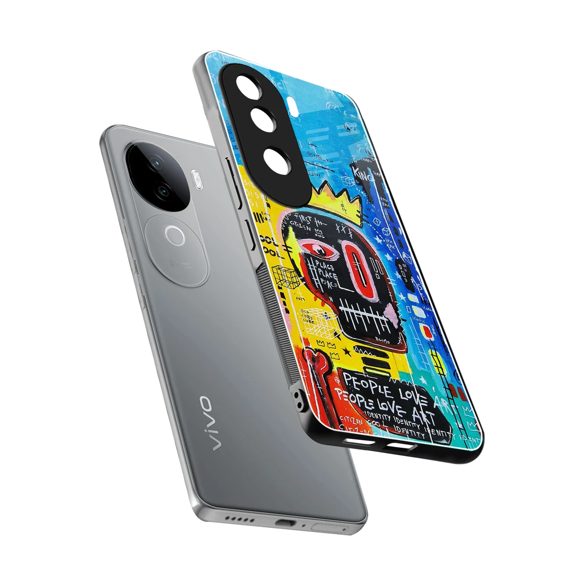 Royal Graffiti sleek vivo v40e cover with tempered glass back and TPU edges