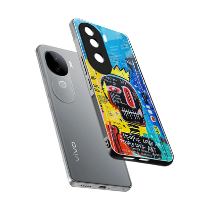 Royal Graffiti sleek vivo v40e cover with tempered glass back and TPU edges