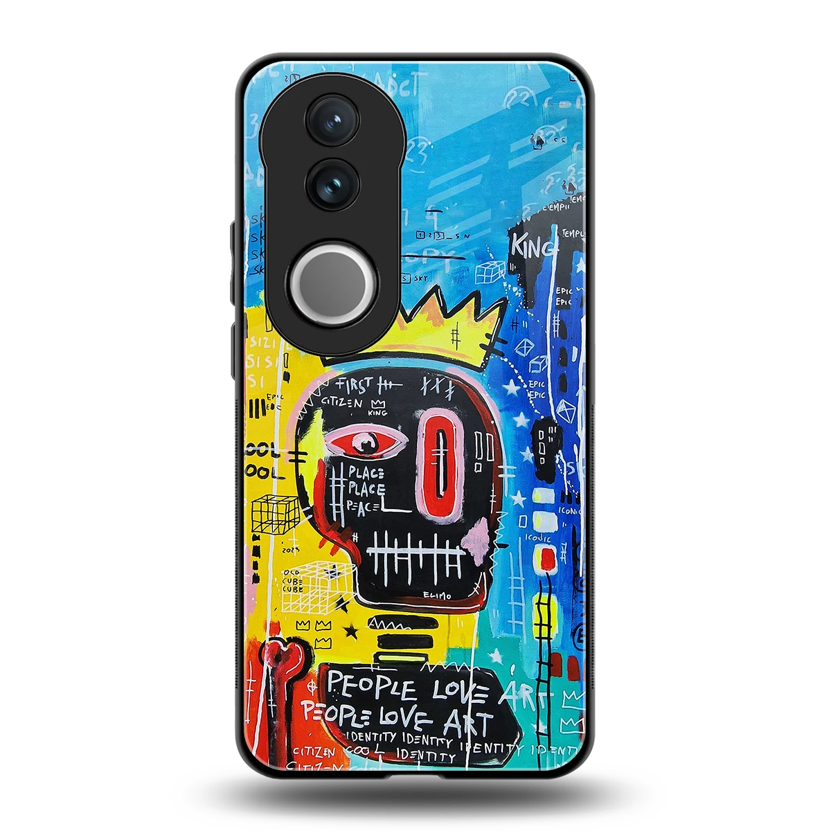 Royal Graffiti back phone cover | glass case for vivo v50