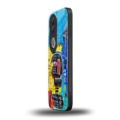 Royal Graffiti vivo v50 mobile cover | shockproof glass phone case