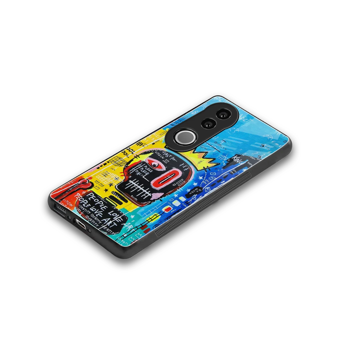 Royal Graffiti stylish phone case for vivo v50 | glossy glass and slim fit