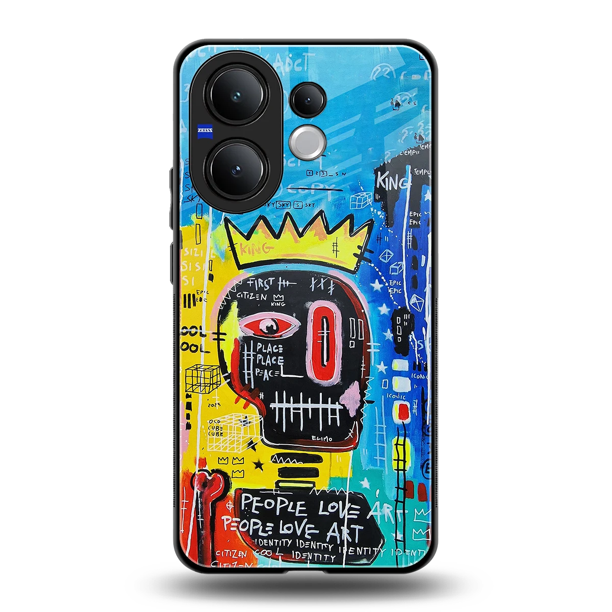 Royal Graffiti back phone cover | glass case for vivo v60