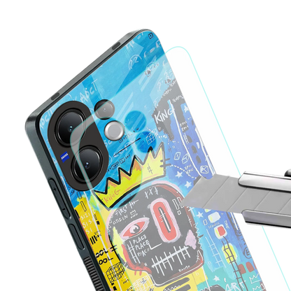 Royal Graffiti stylish phone case for vivo v60 | glossy glass and slim fit