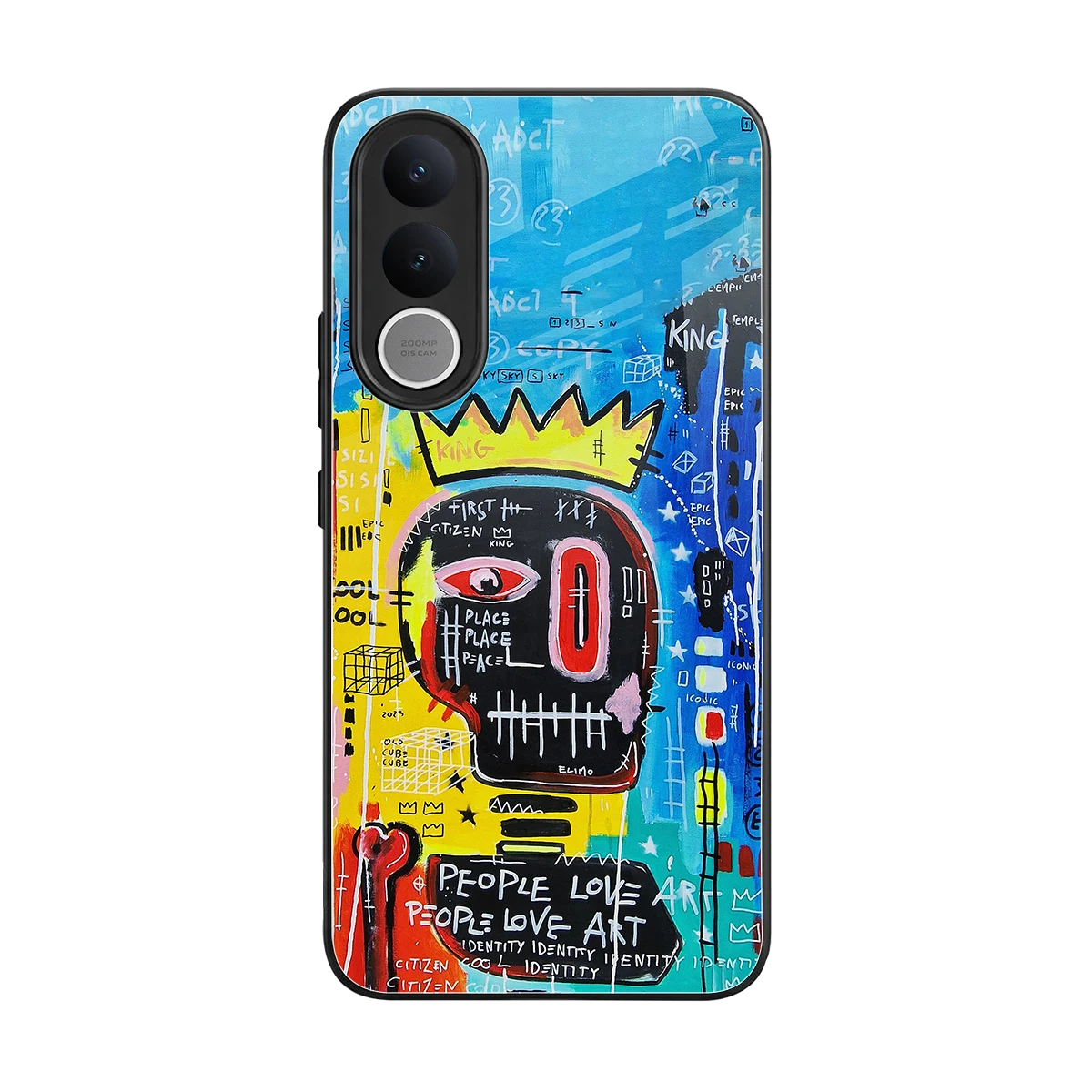 Royal Graffiti back phone cover | glass case for vivo v70 fe