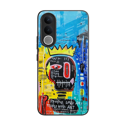 Royal Graffiti back phone cover | glass case for vivo v70 fe
