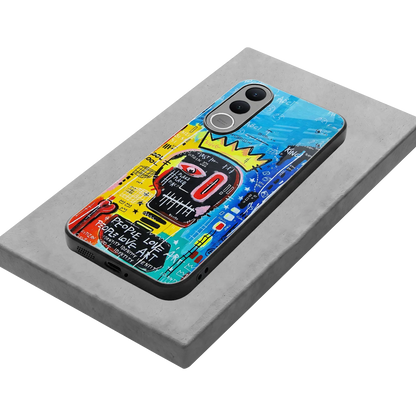 Royal Graffiti stylish phone case for vivo v70 fe | glossy glass and slim fit