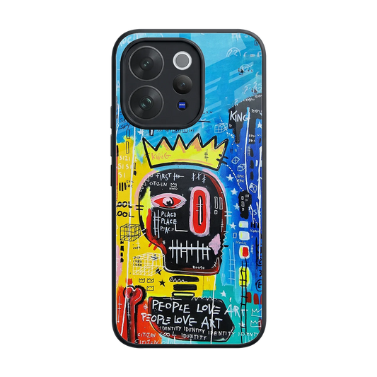 Royal Graffiti back phone cover | glass case for vivo v70