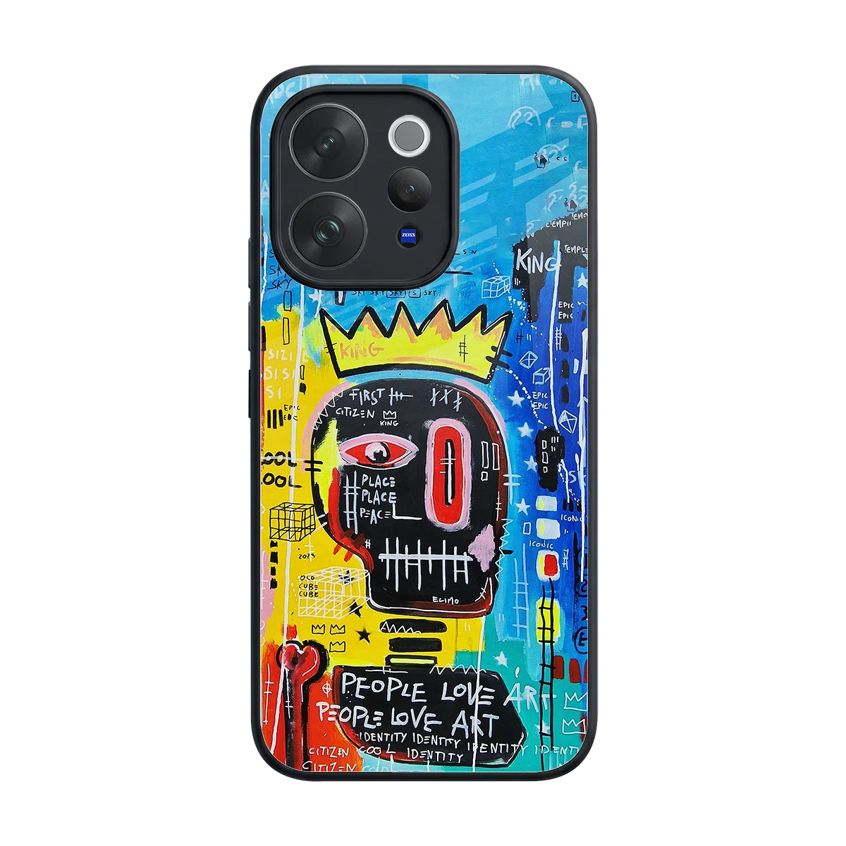 Royal Graffiti back phone cover | glass case for vivo v70 elite